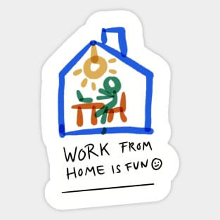 Work From Home Sticker